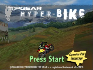 Top Gear Hyper-Bike (Europe) Title Screen